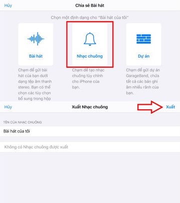 Cài nhạc chuông cho iPhone bằng app GarageBand bước 8